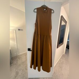 a new day Sleeveless Tan Midi Dress